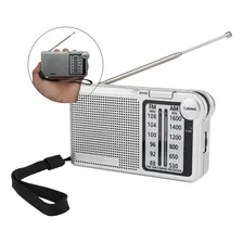 Rádio Portátil De Bolso Am Fm Radinho A Pilha E Recarregável Cor Prateado 2 Pilhas Aa Ou Bateria Recarregável Foto  mini 1