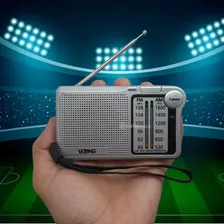 Rádio Portátil De Bolso Am Fm Radinho A Pilha E Recarregável Cor Prateado 2 Pilhas Aa Ou Bateria Recarregável Foto mini  2