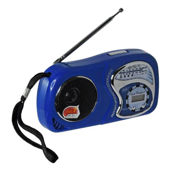 Rádio Portátil Livstar Cnn-2019a Am/fm Azul Foto 1