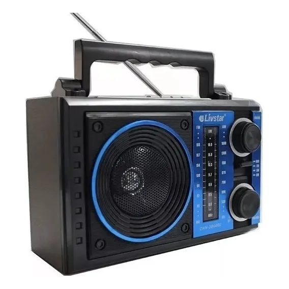 Rádio Recarregável Portátil Am / Fm / Usb / Sd Livstar 2844 110v/220v Foto 1