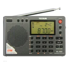 Rádio Receptor Tecsun Pl-380 Dsp Etm Pll Multibanda Prateado Cor Prata pilhas Foto mini  2