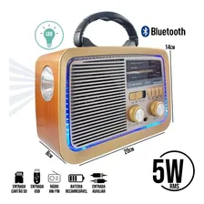 Rádio Retrô Vintage Portátil Premium Retro Radio Foto mini  3