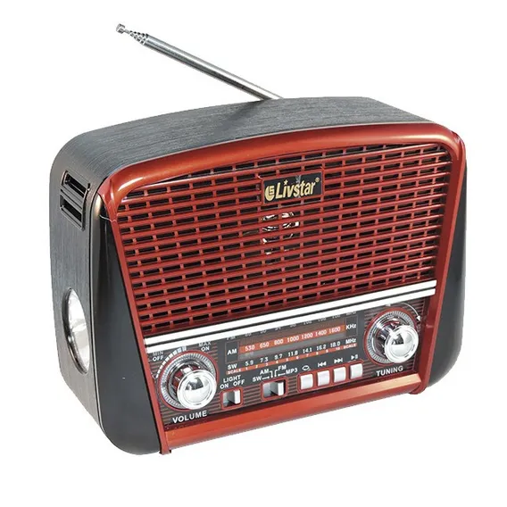 Rádio Retro Portátil Am / Fm / Usb / Sd Livstar Cnn 3201 Bt Foto 1