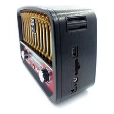 Radio Retro Portátil Bluetooth Recarregável Com Alça 2257 Foto mini  3