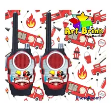 Radio Walkie Talkie Infantil Bombeiro Art Brink Foto mini  2