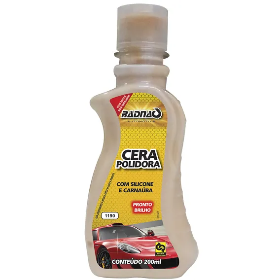 Radnaq Cera Polidora Automotiva Incolor Silicone Carnaúba Foto 1