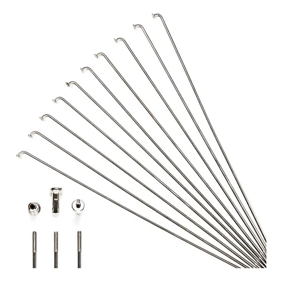 Raio Bike Aro 26 Inox Natural 255 X 2.0mm 72 Pçs Com Niples Foto 1