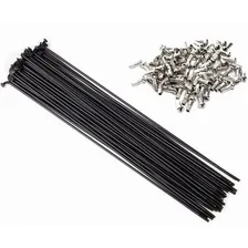 Raio Bike Aro 26 Inox Preto 265 X 2.0mm 72 Pçs Foto  mini 1
