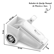 Ralador Manual Para Queijo Em Plástico E Aço Inox Foto mini 3