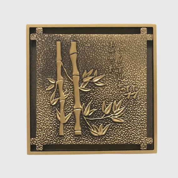 Ralo Bronze Antigo Vintage Quadrado Bambu 10x10 Foto 1