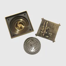 Ralo Bronze Antigo Vintage Quadrado Bambu 10x10 Foto mini 2