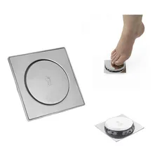 Ralo Click Inteligente Aço Inox Ralo 10x10 Banheiro Pop Up Foto mini 1
