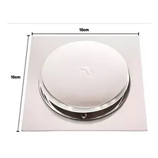 Ralo Click Up Inteligente Banheiro 10x10cm Inox Veda Cheiro Foto mini 2