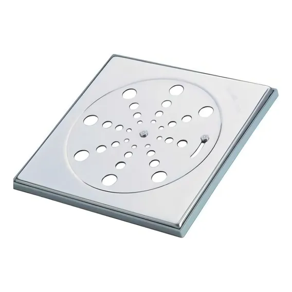 Ralo Com Fecho Tampa Grelha Inox Quadrada 10cm X 10cm Foto 1
