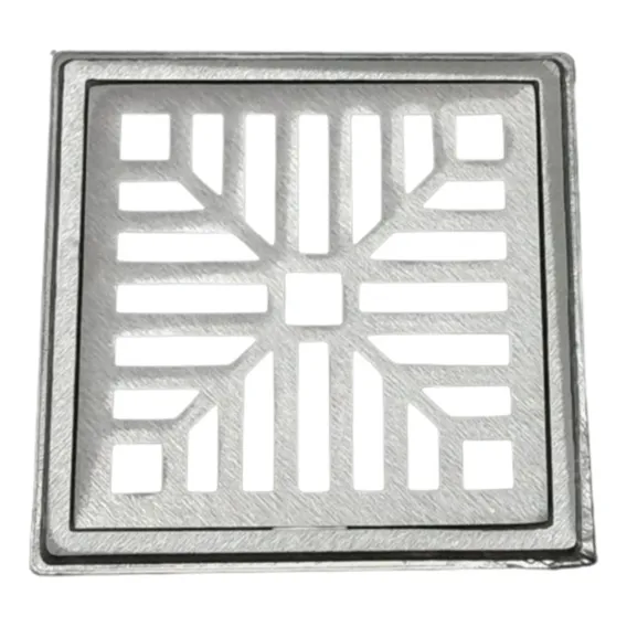 Ralo Grelha 20x20 C/suporte AlumÃnio Escovado Acvent 3041 Foto 1