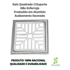 Ralo Grelha AC Vent QUADRADA RETA GRELHA 30x30 C Suporte AlumÃnio Escovado 3043 Foto mini 4