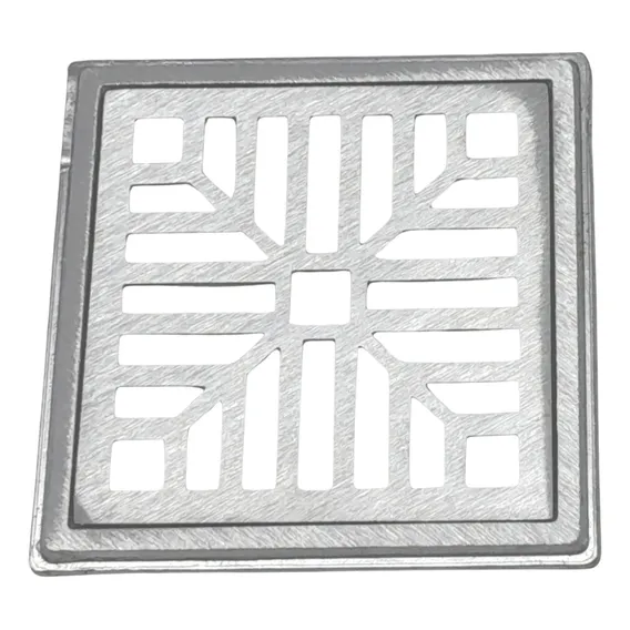 Ralo Grelha AC Vent QUADRADA RETA GRELHA 30x30 C Suporte AlumÃnio Escovado 3043 Foto 1