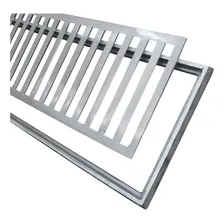 Ralo Grelha Linear Em AlumÃnio 20x30 Cm Com Suporte Fixação Foto mini 2