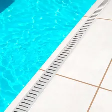 Ralo Grelha Linear Infinito 1 Metro E 20cm Aço Inox 304 Escovado Ralo Para Area Externa Borda Piscina Quintal Varanda Com Caixilho 1,2m X 7cm Vazado Dona D.cor Foto mini 4