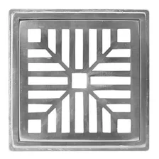 Ralo Grelha Pluvial C/ Suporte 20x20 Alumínio Polido Foto  mini 1