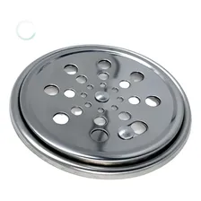 Ralo Grelha Redonda 10cm Rotativa Inox Com Suporte Caixilho Foto mini 1