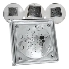 Ralo Inox Quadrado Ralo Grande 15x15 Ralo Banheiro Cozinha Area Externa Ralo Com Grelha Inox Ralo Com Caixilho Foto mini 2