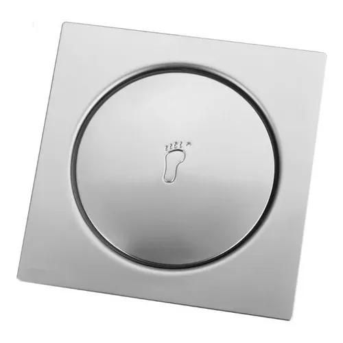 Ralo Invisível Inox Tampa Oculta Quadrado 10x10 Inox 304 Cor Cromado Foto 1