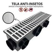Ralo Linear 14x50 Modular Grelha AlumÃnio Tela Anti Inseto Foto mini 2