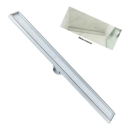 Ralo Linear 5x70 Oculto Banheiro Área Externa Saída Lateral Foto 1