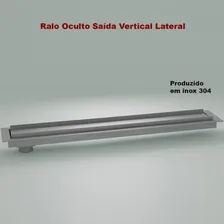 Ralo Linear 60x6cm Oculto Inox Saída Vertical Lateral Foto mini  2