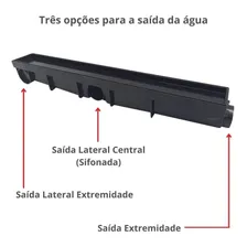 Ralo Linear 6x50 Oculto Banheiro Área Externa Saída Lateral Foto mini 1
