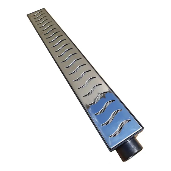 Ralo Linear 6x50 Sifonado Preta, Anti Inseto, Grelha Inox Foto 1