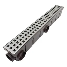 Ralo Linear 6x50cm Inox Qd Coletor Água Da Chuva E Tela Marr Foto  mini 1