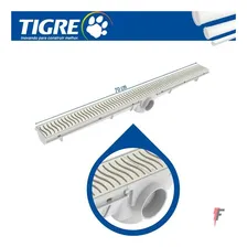 Ralo Linear Banheiro 70cm -grelha Branca Tigre Foto mini  3