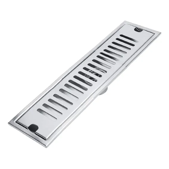 Ralo Linear Embralumi Grelha Aço Inox Banheiro 30x10cm Foto 1