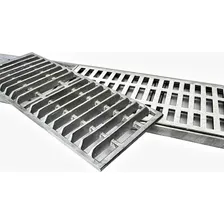 Ralo Linear Grelha Alumínio 20x50cm P/ Passagem Veículos Foto mini  2