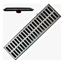 Ralo Linear Grelha Aluminio Coletor Preto 15x50 Cm Foto mini 1