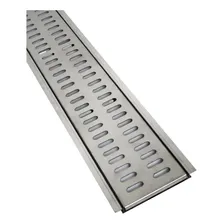 Ralo Linear Pluvial 15x100 Grelha Chapa Inox Polida C/ Tela Foto mini 1