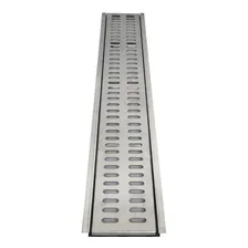 Ralo Linear Pluvial 15x100 Grelha Chapa Inox Polida C/ Tela Foto mini 2