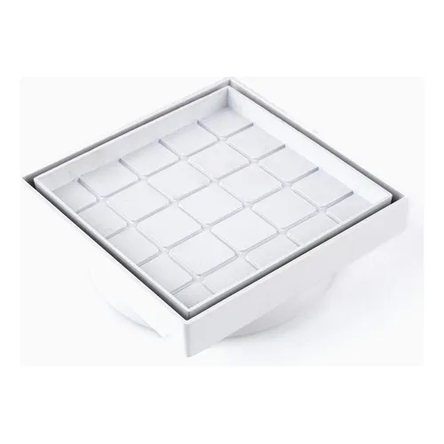 Ralo Oculto Invisivel 10x10 Branco Foto 1