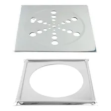 Ralo Quadrado Abre E Fecha Aço Inox 15x15 Foto  mini 1