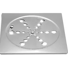 Ralo Tampa Grelha Quadrada 15cm Inox Rotativa Com Caixilho Foto mini 3