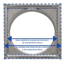 Ralo Tampa Grelha Quadrada 15cm Inox Rotativa Com Caixilho Foto mini 2
