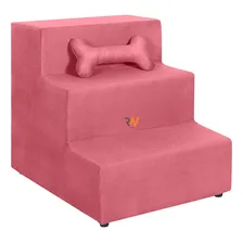 Rampa Escadinha Para Animal De Estimação Suede Cor Rosê Foto mini 3