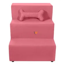 Rampa Escadinha Para Animal De Estimação Suede Cor Rosê Foto mini 2