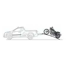 Rampa Para Subir Moto Caçamba Strada Cab. Simples Dobrável Cor Preto Foto mini 3