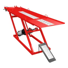 Rampa Pneumática Para Motos 350kg 2 Pistões Vermelha Foto mini 1