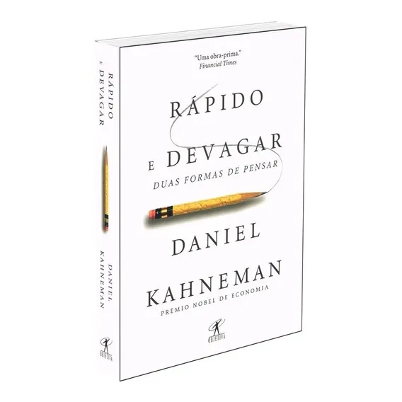 Rápido e devagar: Duas Formas de Pensar de Daniel Kahneman Série Economia Editora Objetiva capa mole em português 2012 Foto 1