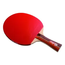 Raquete de ping pong DHS 2002 preta/vermelha FL (C么ncavo) Foto mini 1