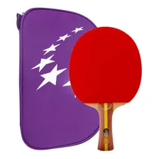 Raquete de ping pong DHS 2002 preta/vermelha FL (C么ncavo) Foto mini 4